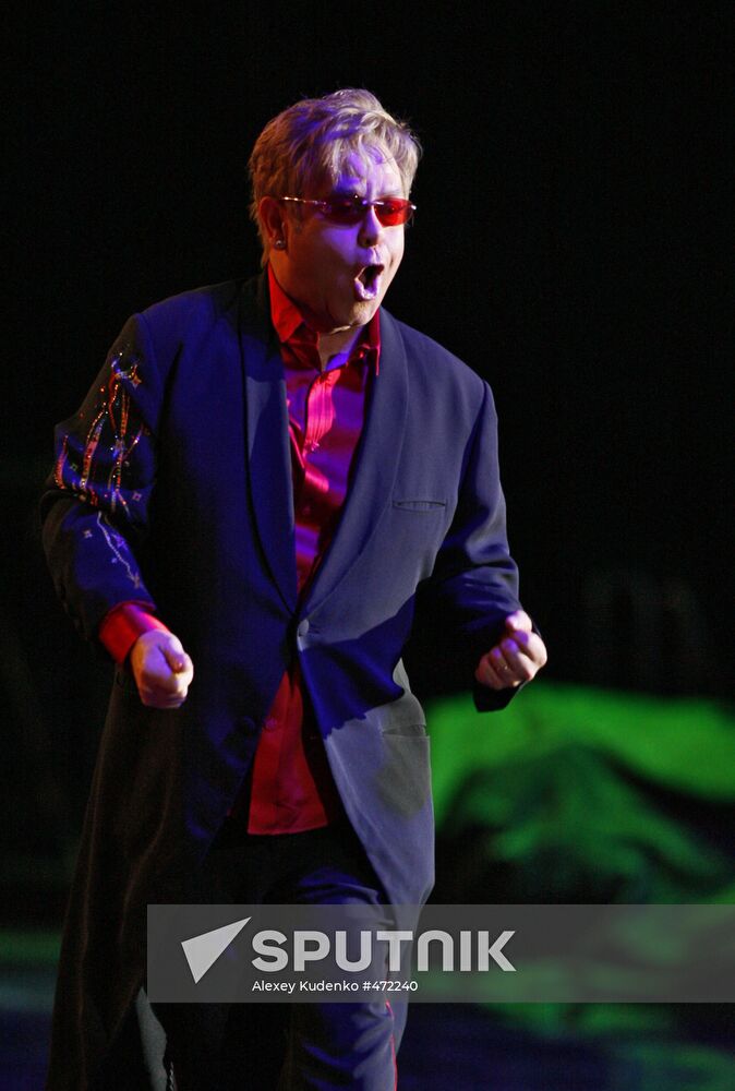 Elton John's concert at Olimpiysky Arena in Moscow