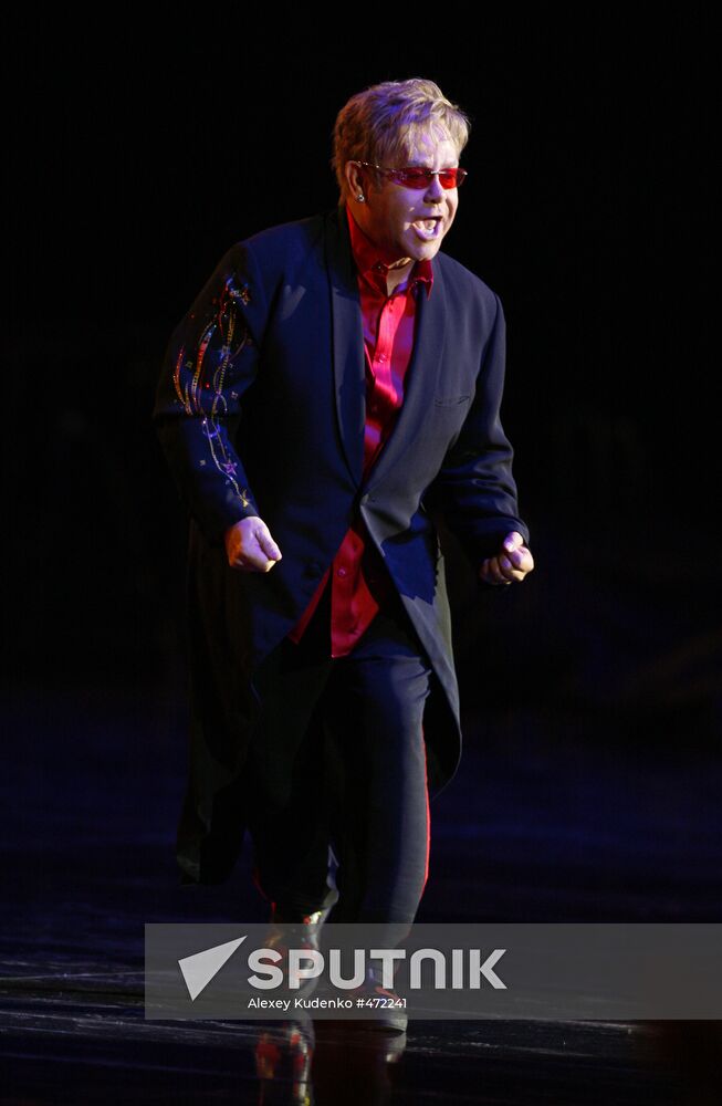 Elton John's concert at Olimpiysky Arena in Moscow