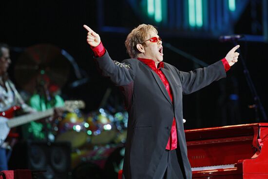 Elton John's concert at Olimpiysky Arena in Moscow