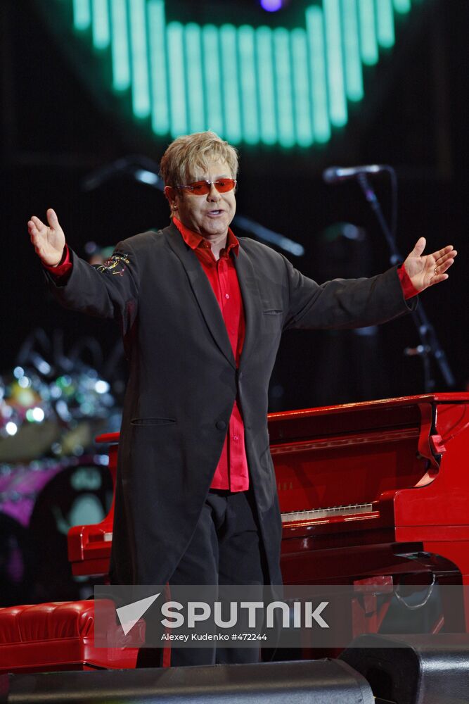 Elton John's concert at Olimpiysky Arena in Moscow