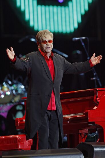 Elton John's concert at Olimpiysky Arena in Moscow