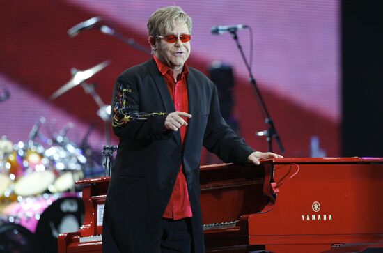 Elton John's concert at Olimpiysky Arena in Moscow
