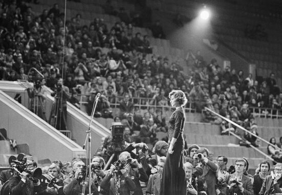 Gymnast Olga Korbut, Merited Master of Sports of Soviet Union