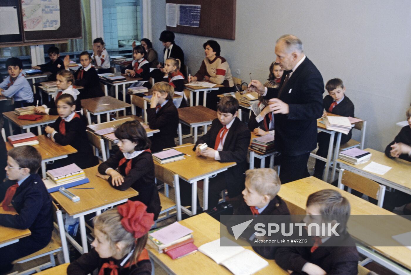 Mathematics class in secondary school