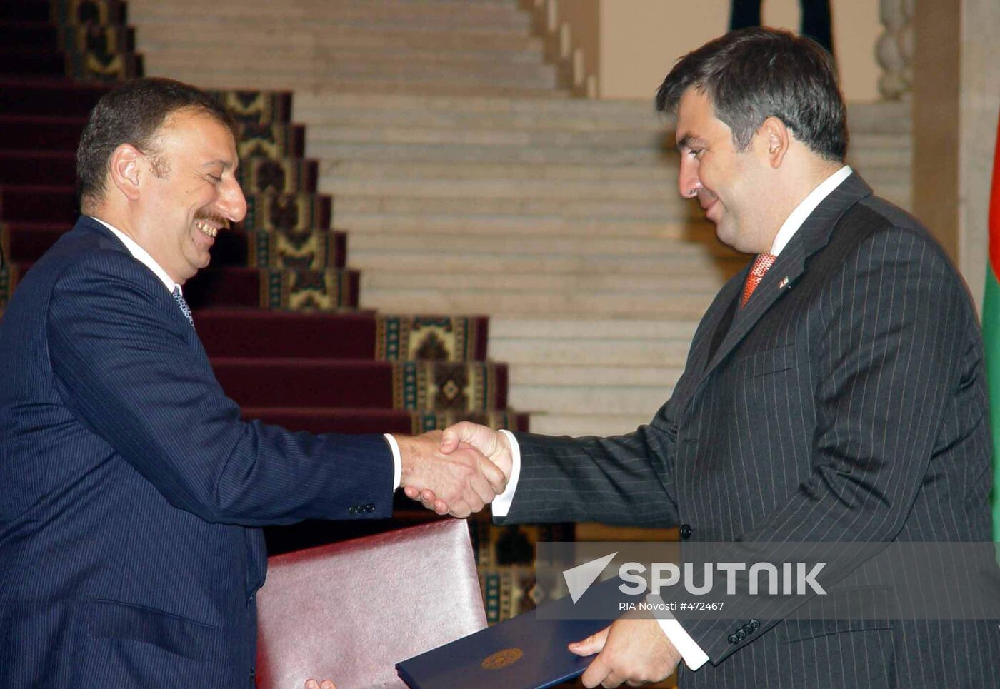 Azerbaijani President Ilkham Aliyev visits Georgia