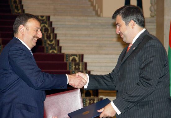 Azerbaijani President Ilkham Aliyev visits Georgia