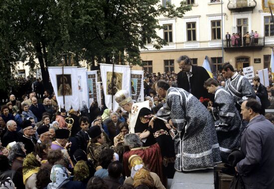 Public prayer for Chernobyl disaster victims
