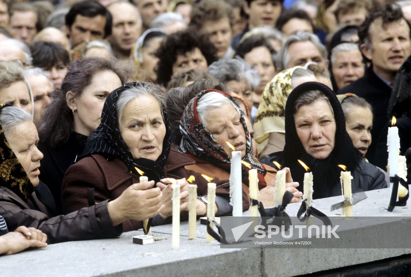 Public prayer for Chernobyl disaster victims