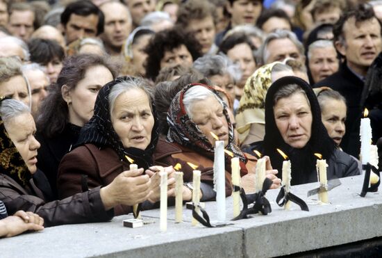 Public prayer for Chernobyl disaster victims