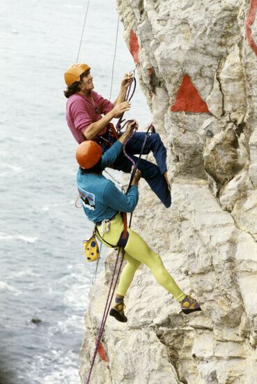 Mountaineers during competition