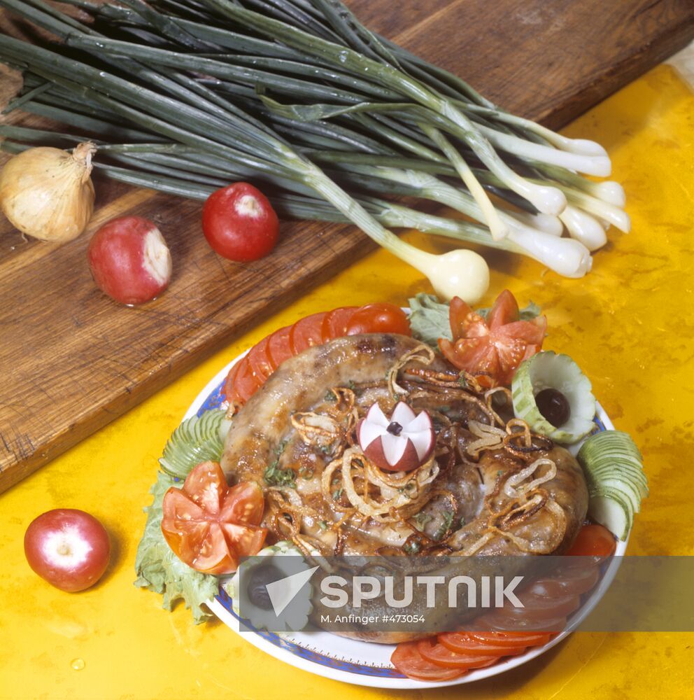 Ukrainian home-made sausages