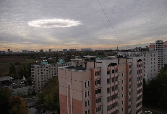 An unusual phenomenon in the sky over Moscow