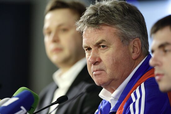 News conference by Russian National Football Team head coach