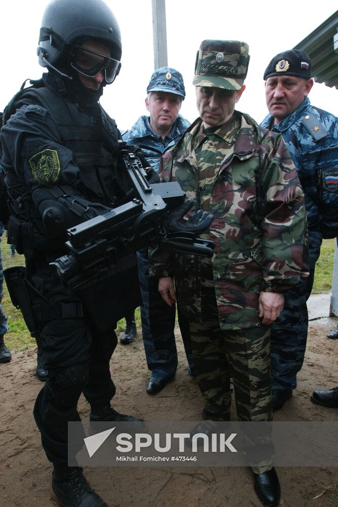 Russian Interior Minister observes situational tactical exercise