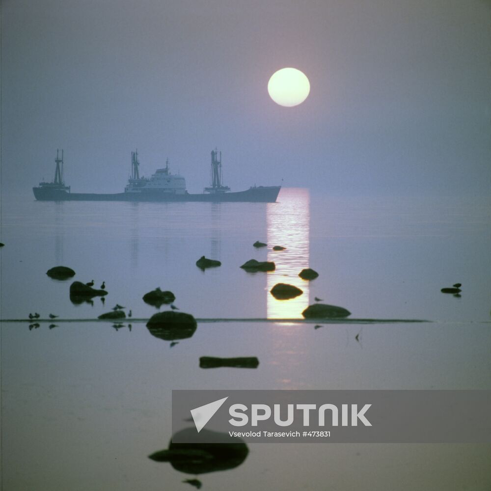 A fishing vessel at a road-stead