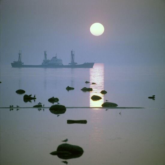A fishing vessel at a road-stead