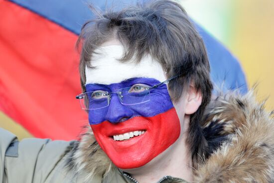 Russian fan before Russia vs. Germany match