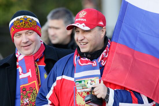 Russian fans before Russia vs. Germany match