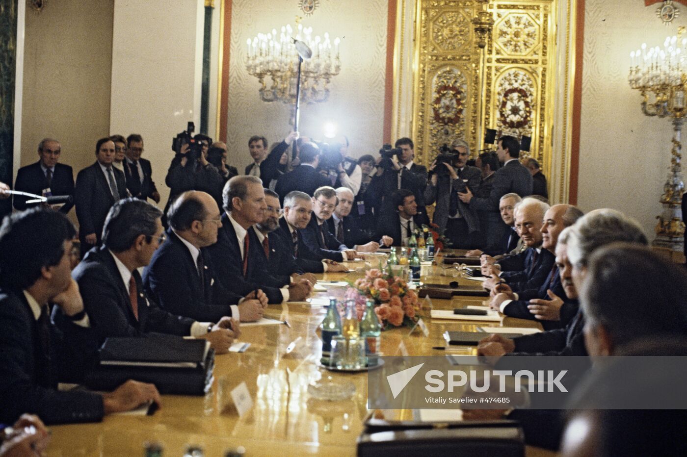 Mikhail Gorbachev meets with James Baker