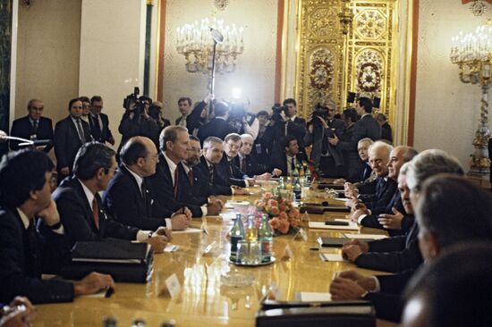 Mikhail Gorbachev meets with James Baker