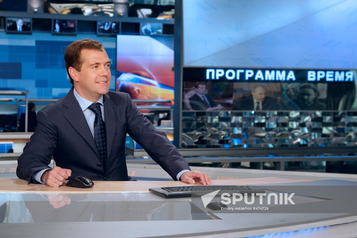 Dmitry Medvedev takes part in TV talk show