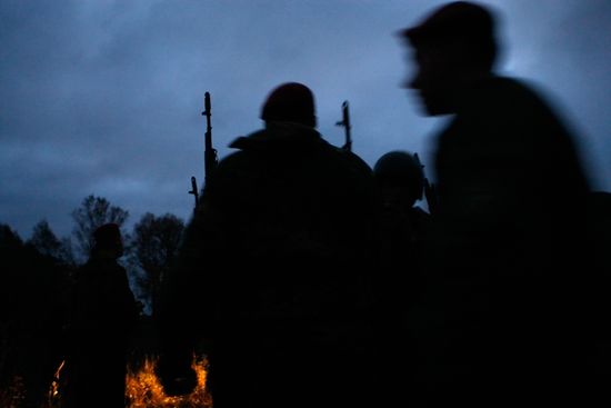 Special forces soldiers taking red beret qualification exam