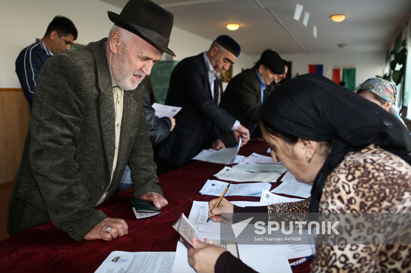Polling station #14 in Tsentaroy village
