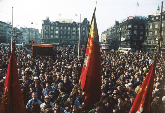 Danish peace activists on mass rally