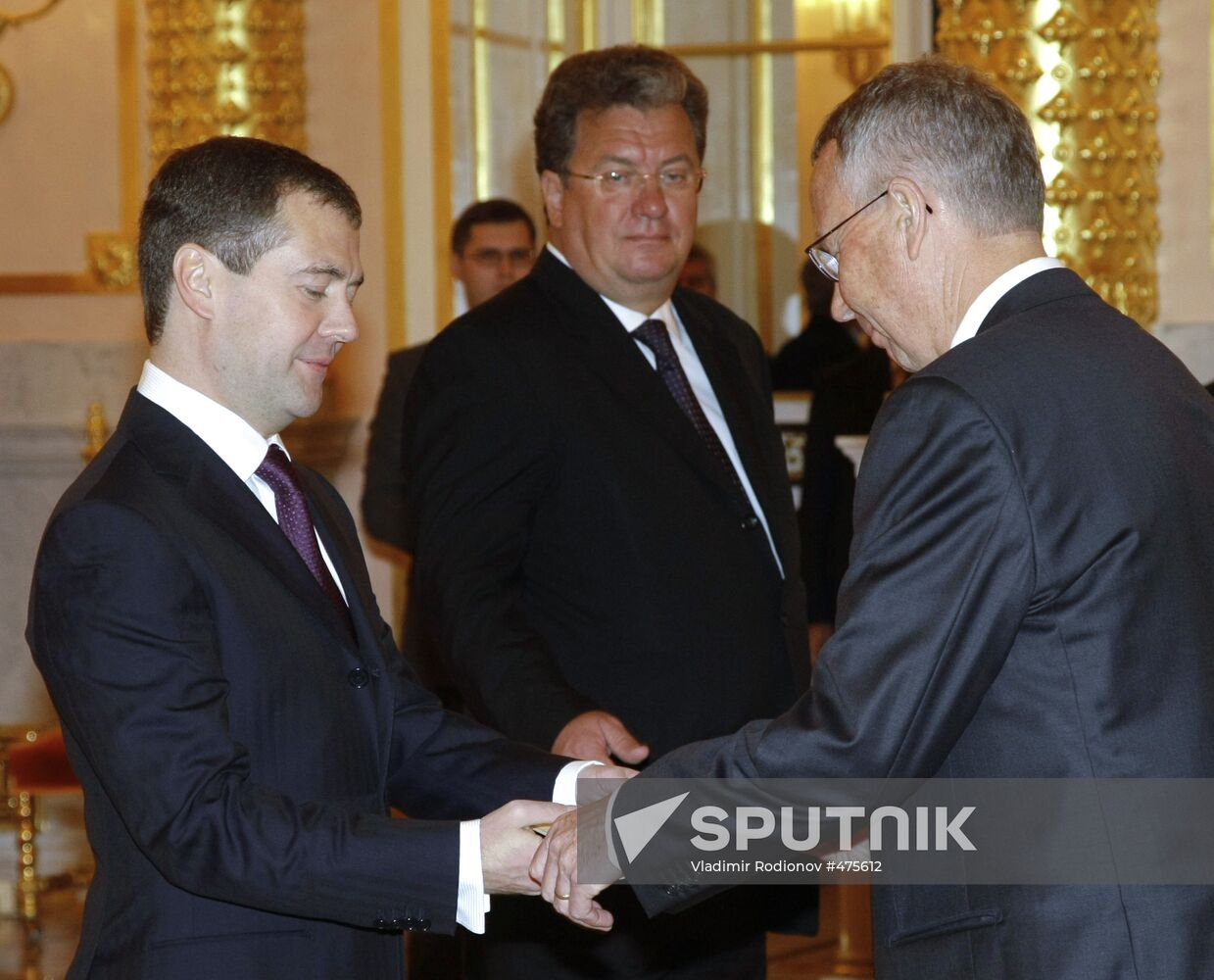 President Medvedev receives credentials from 10 ambassadors