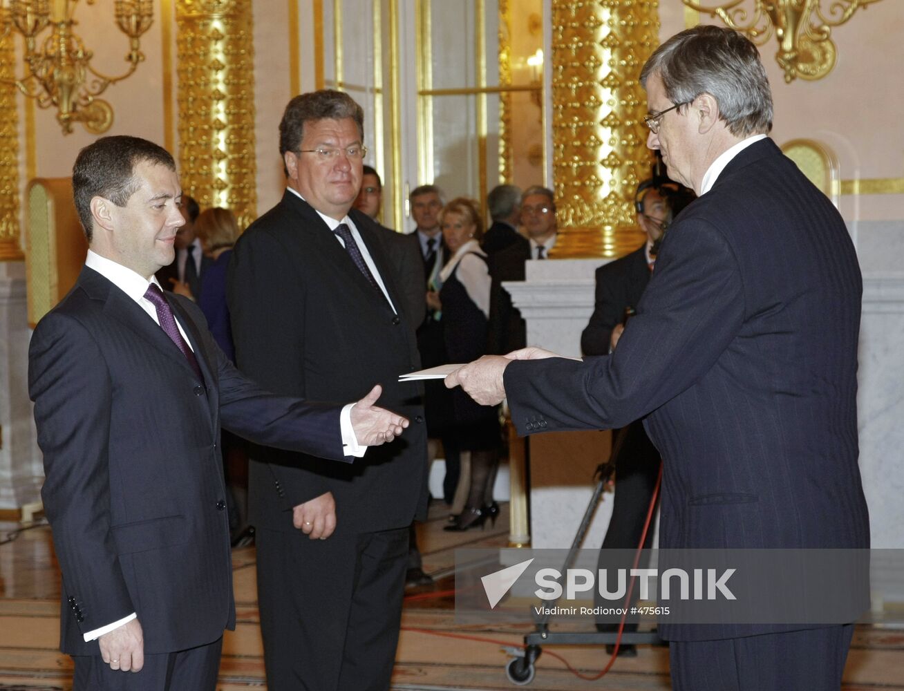 President Medvedev receives credentials from 10 ambassadors