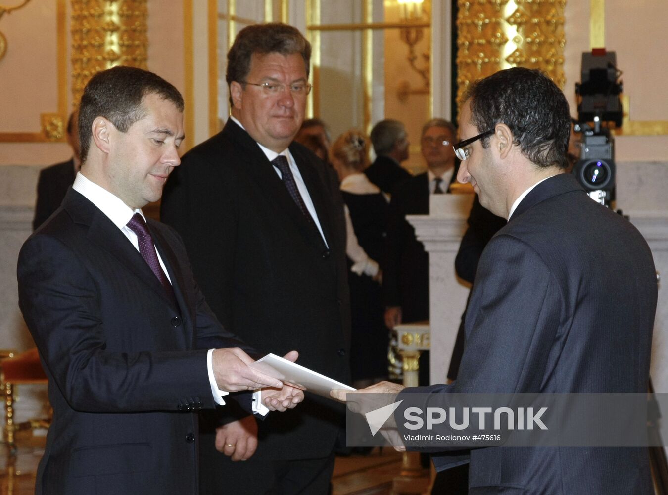 President Medvedev receives credentials from 10 ambassadors