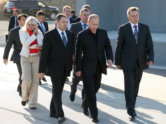 Vladimir Putin visiting Russky Island