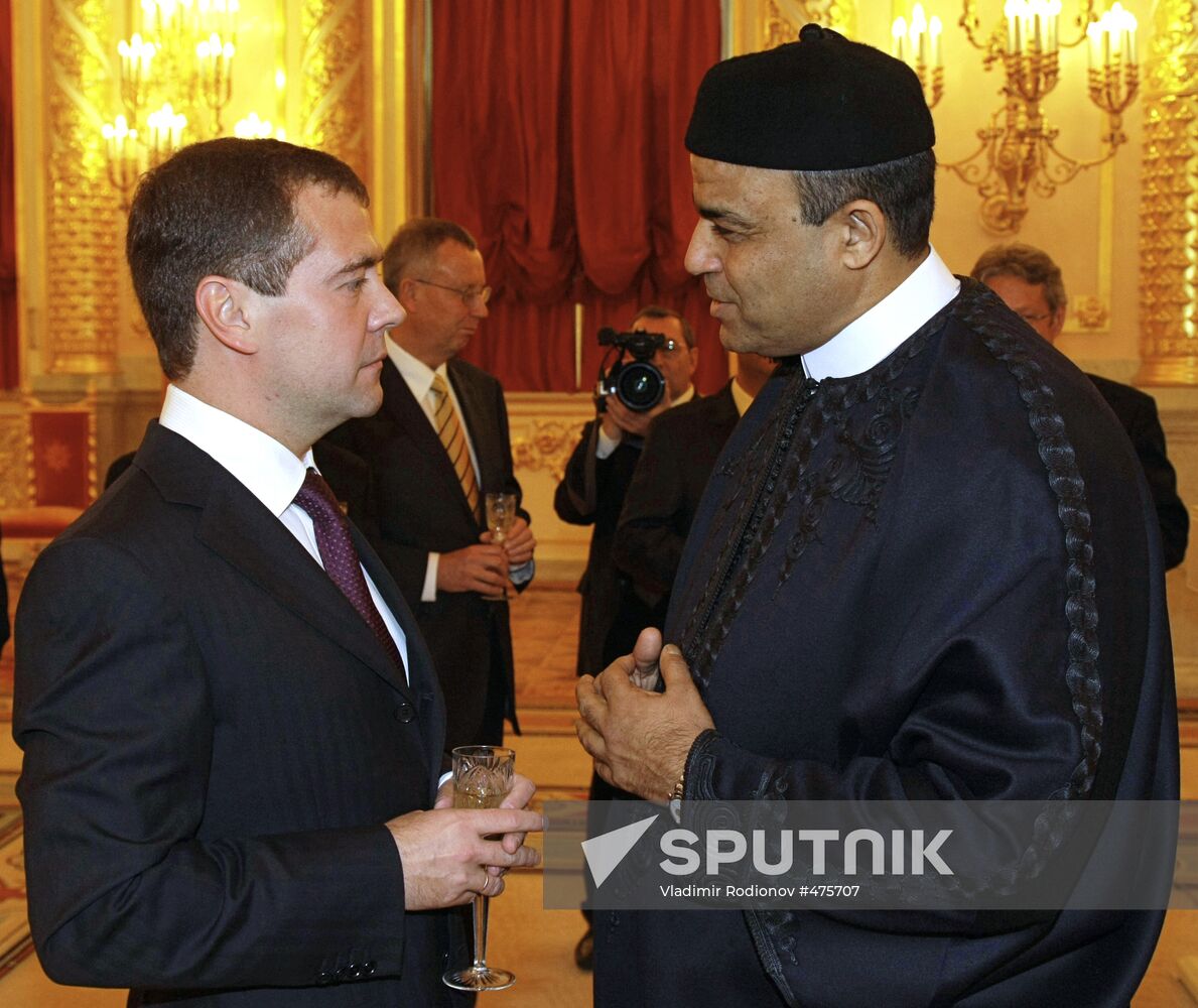 Dmitry Medvedev receives credentials from ten ambassadors