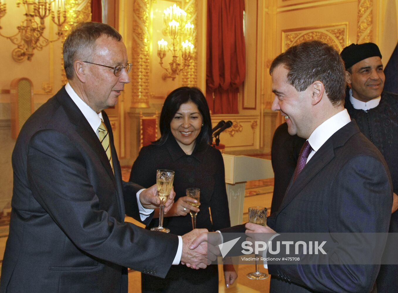 Dmitry Medvedev receives credentials from ten ambassadors