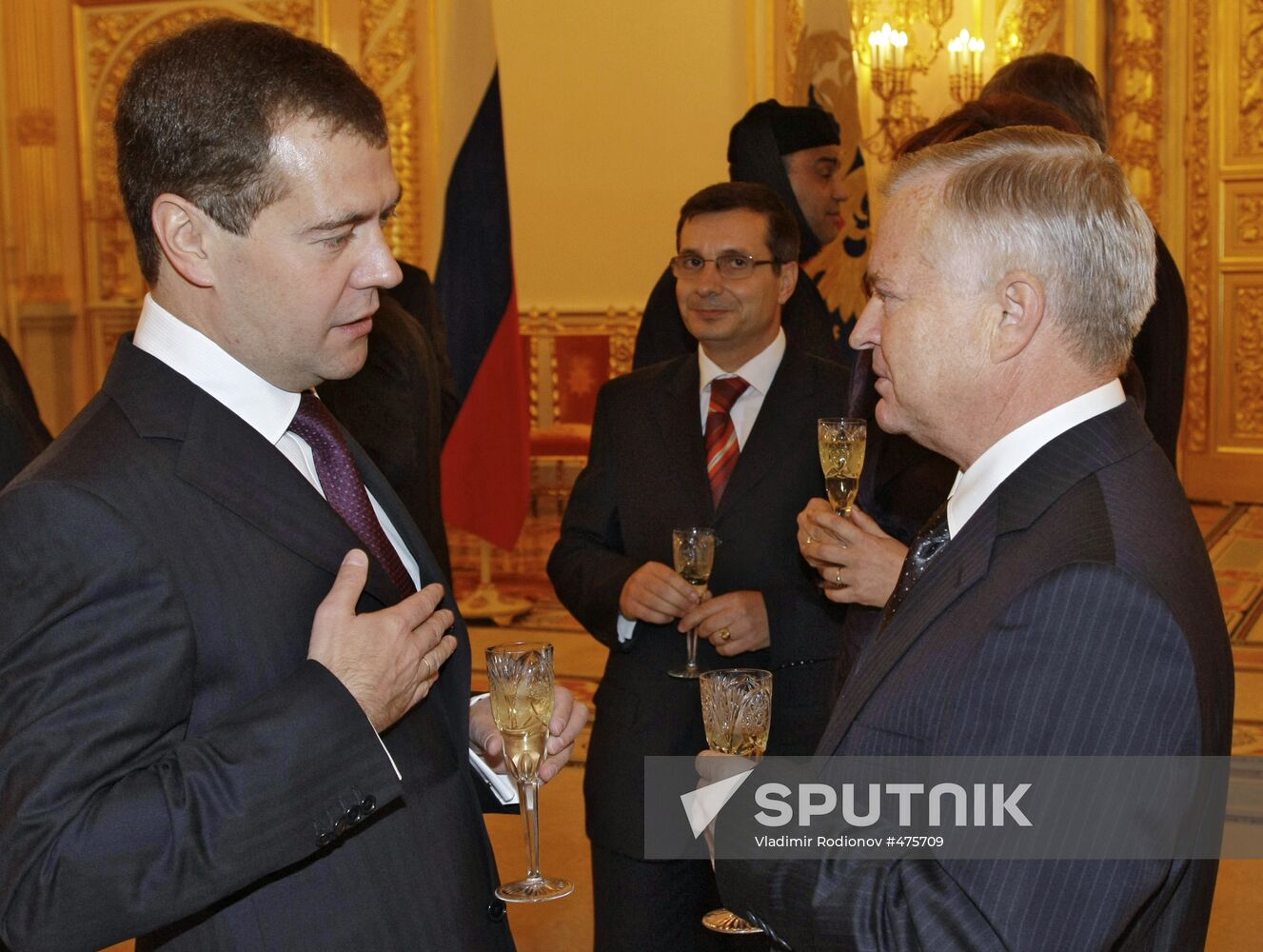 Dmitry Medvedev receives credentials from ten ambassadors