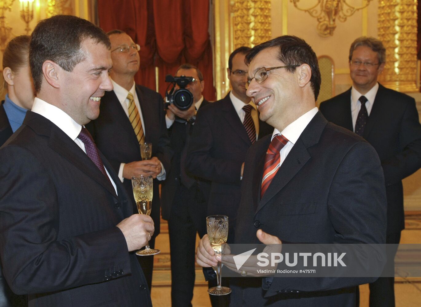 Dmitry Medvedev receives credentials from ten ambassadors