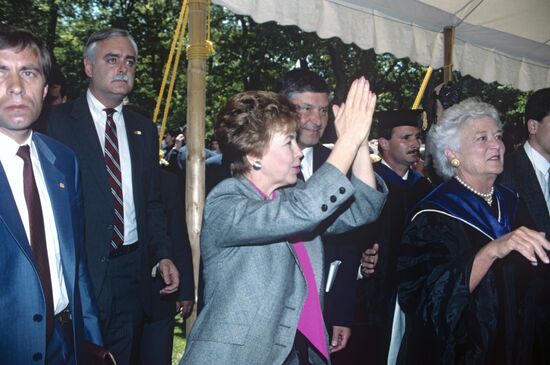 Raisa Gorbachyova visiting United States