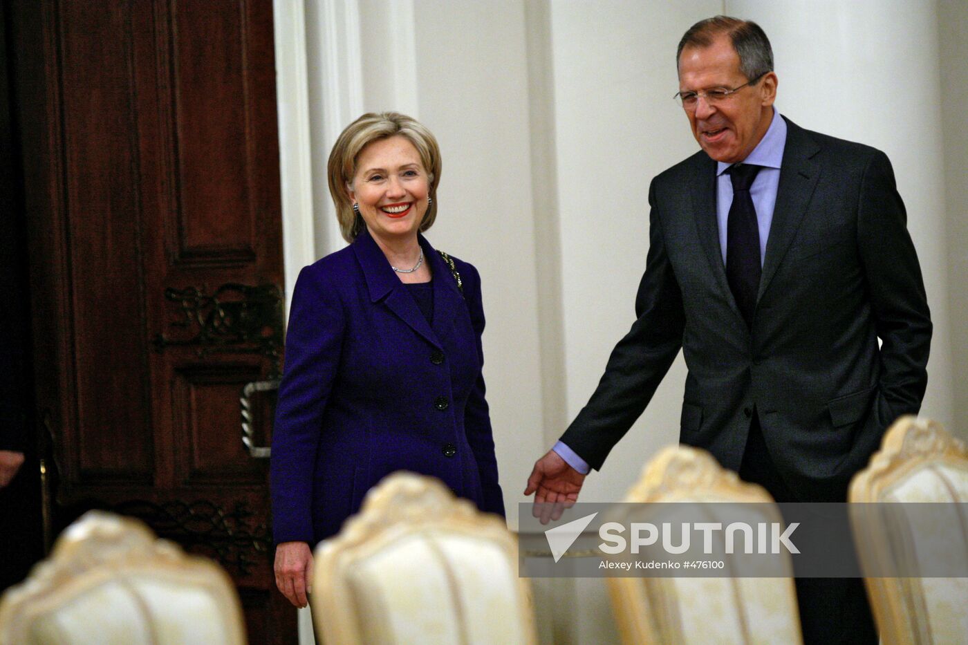 US Secretary of State Hillary Clinton visiting Moscow