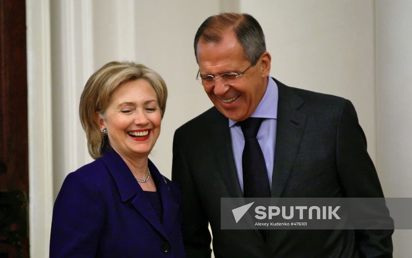 US Secretary of State Hillary Clinton visiting Moscow