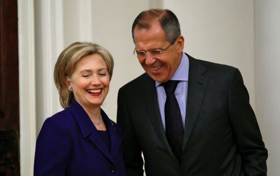 US Secretary of State Hillary Clinton visiting Moscow