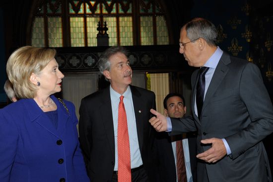 U.S. Secretary of State Hillary Clinton in Moscow