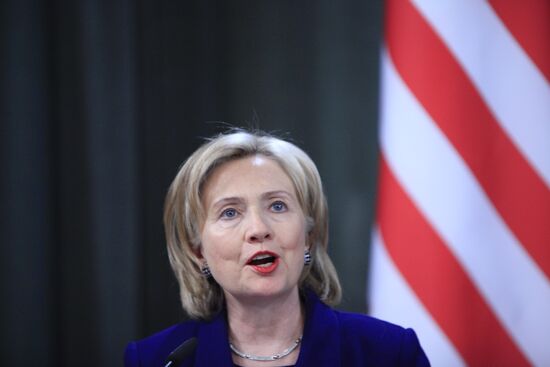 U.S. Secretary of State Hillary Clinton visits Moscow