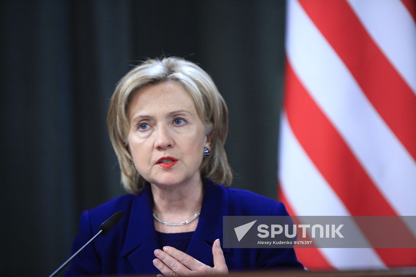 U.S. Secretary of State Hillary Clinton visits Moscow