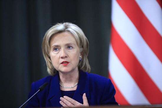 U.S. Secretary of State Hillary Clinton visits Moscow