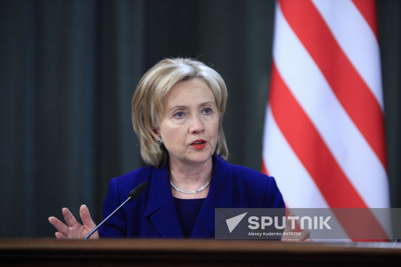 U.S. Secretary of State Hillary Clinton visits Moscow
