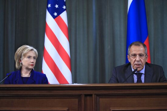 US Secretary of State Hillary Clinton visits Moscow