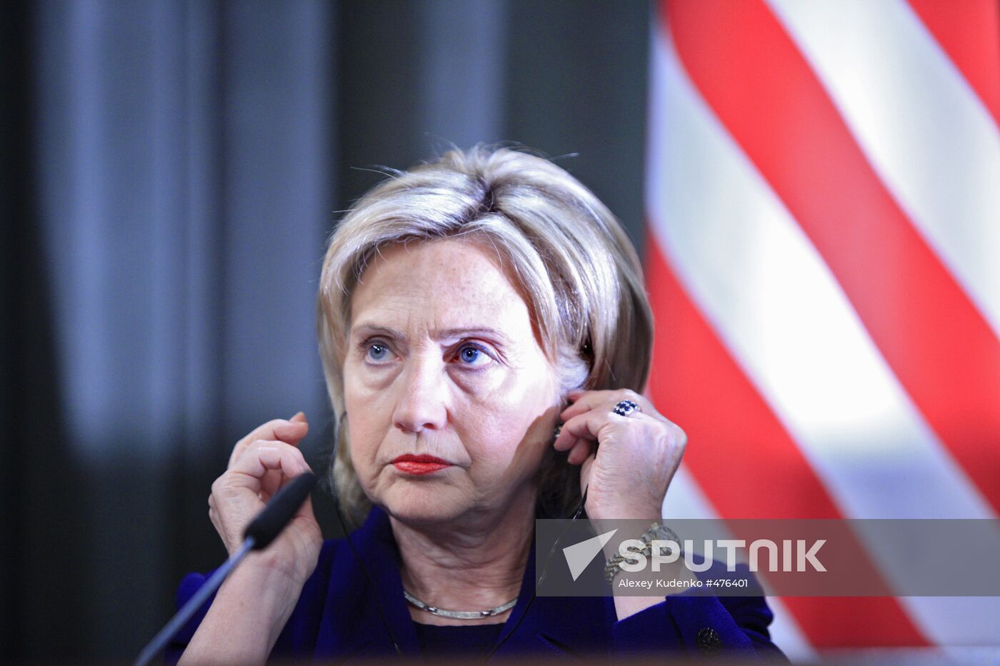 U.S. Secretary of State Hillary Clinton visits Moscow