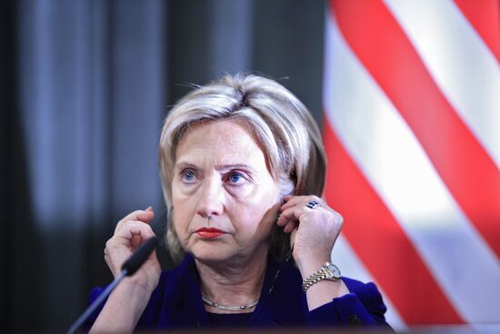 U.S. Secretary of State Hillary Clinton visits Moscow