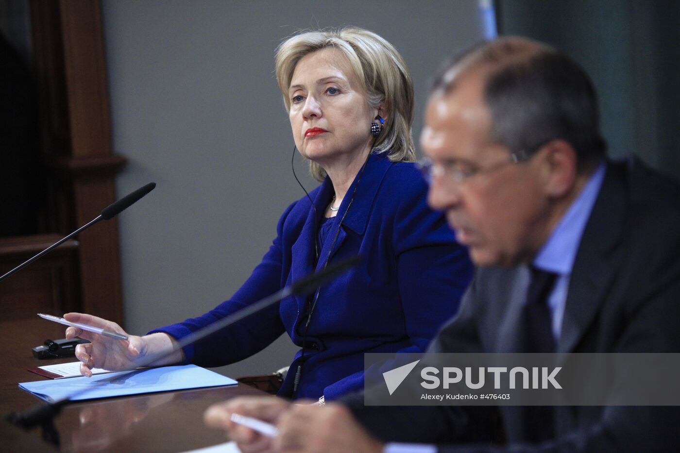 U.S. Secretary of State Hillary Clinton visits Moscow