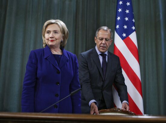U.S. Secretary of State Hillary Clinton visits Moscow